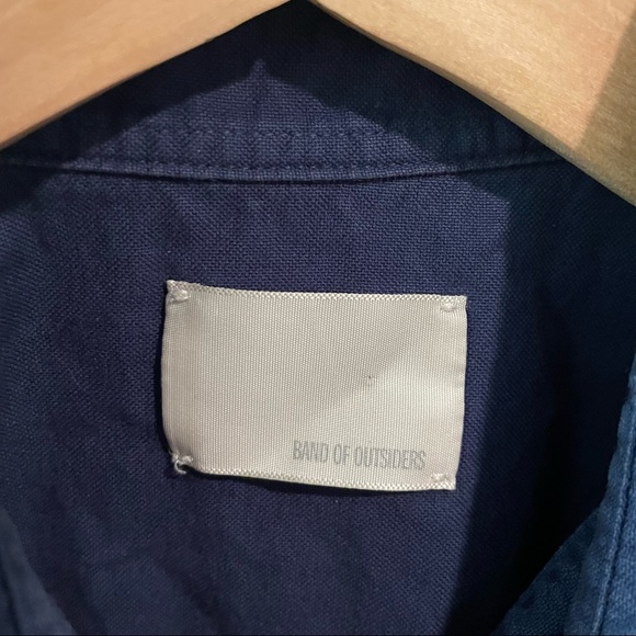 Band of Outsiders blue mens button down shirt - Picture 3 of 5